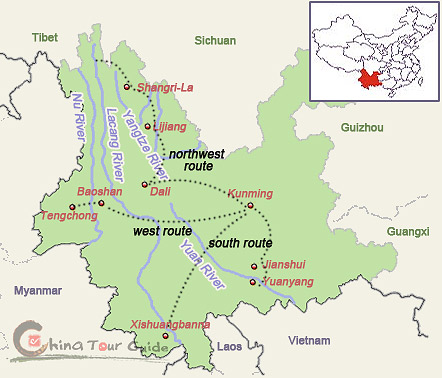 Yunnan Tourist Map