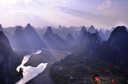 Yangshuo photography-Xingping Section, the magnificent scenery in heavenly twilight 