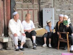 Local Muslim People in Xian Great Mosque-After Prayer
