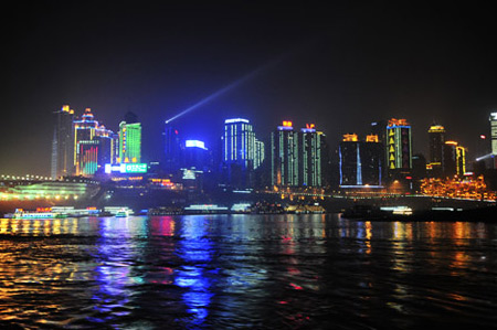 Chongqing Nightview from Victoria Express Cruise