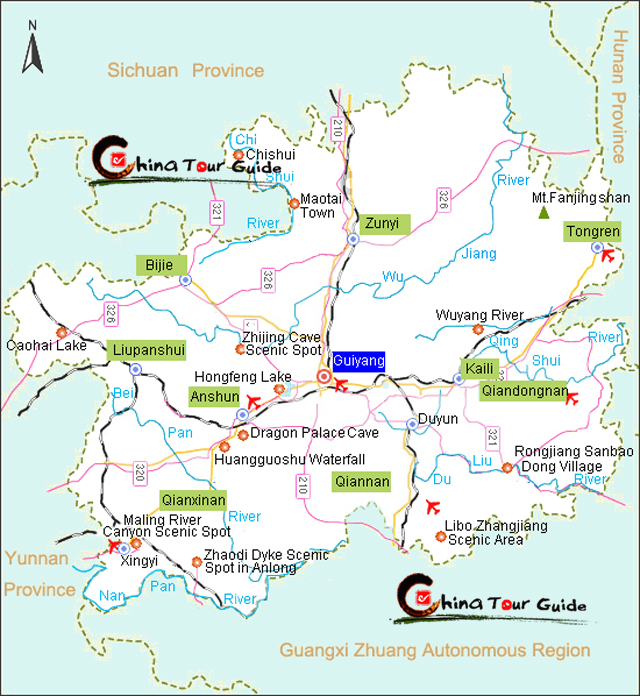 Guizhou Regional Map