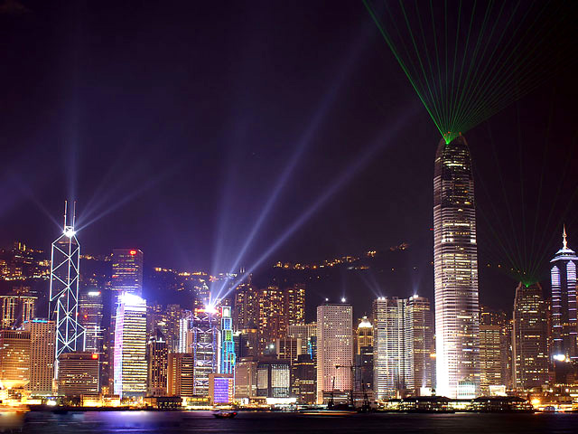 Cruise around Victoria Harbor at night