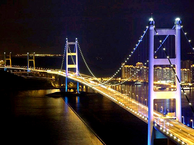 Tsing Ma Bridge Night View