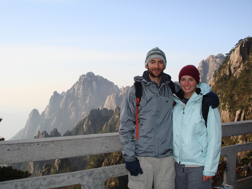 Hiking People on Mt. Huangshan