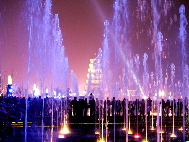 Music Fountain & Big Wild Goose Pagoda