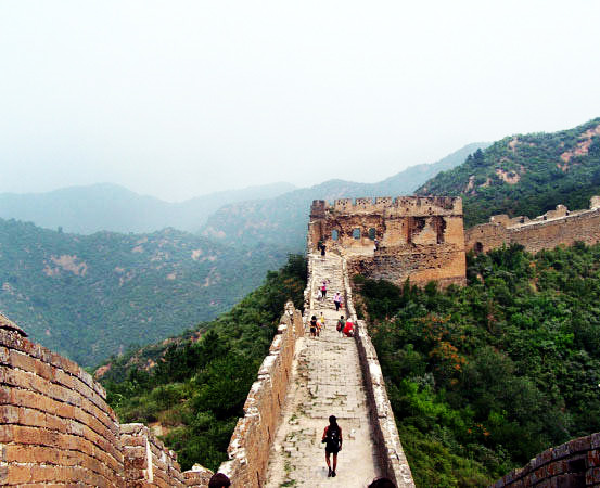 A outlook of Mutianyu Great Wall in late fall