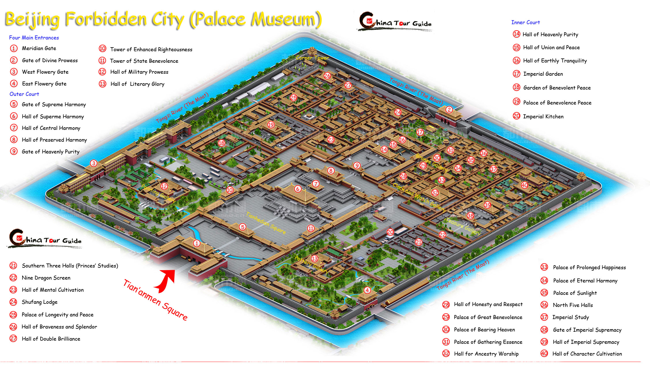 Map Of Forbidden City Forbidden City Travel Map