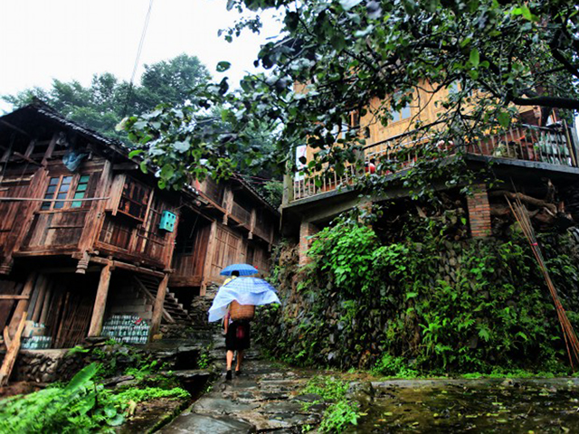tiantou village after rain