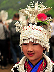 A young Miao girl at the Sisters' Meal Festival