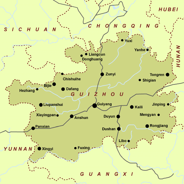 Guizhou Regional Map