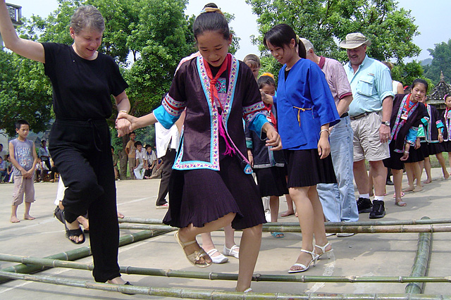 Bamboo Dance with Ethnic People