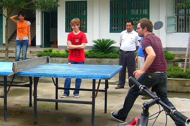 Ping-pong Playing at Local School