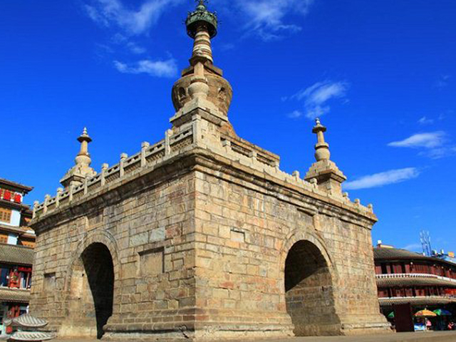 vajra pagoda in guandu old town