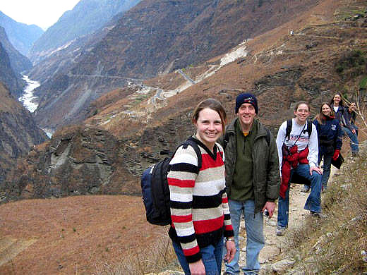 wild nature scenery along hiking way