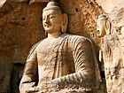 Buddha statue at cave20 in Yungang Grottose