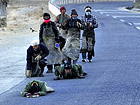 Pilgrims along the road