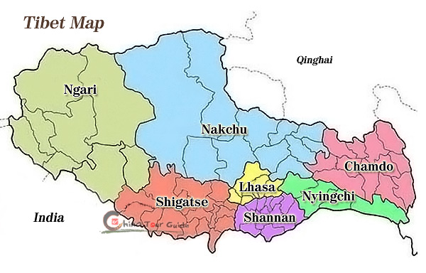 Tibet Regional Map