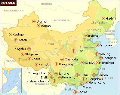 china tour-china maps